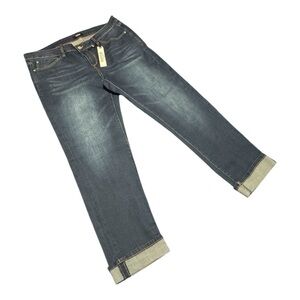 Kenzie Jeans Size 12 Mid Rise Skinny Fit Cuffed Blue Comfortable Classic NWT New